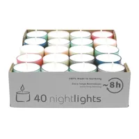 Pastelowe świeczki dekoracyjne Colourlights zestaw 40 sztuk