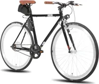 HILAND 700C E-Bike für Erwachsene, Pendler-E-Bike für Männer und Frauen, 250 Watt Motor, 36V Wechselakku, 25km/h, leichtes E-Bike,Schwarz