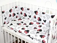 Baby Bettwäsche für Beistellbett 40x90cm Set mit Nestchen Spannbettlaken 6 teilig - D20
