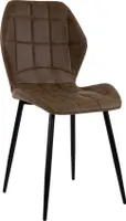 SAM® Esszimmerstuhl Schalenstuhl Wildlederoptik Metallfüße schwarz Ivy