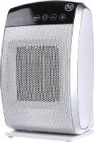 Keramický ventilátor Fakir HL 300, 1800 W, 3 úrovně výkonu, dotykové ovládání a LED displej, časovač, ochrana proti přehřátí, bílá / stříbrná