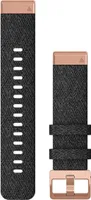 Garmin - Zamiennik/wymienna opaska na rękę - QuickFit20 nylon replacement wristband black rose gold - 010-12874-00