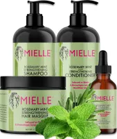 Haarpflege Rosmarin Set Shampoo + Conditioner + Haarmaske + Haaröl von Mielle