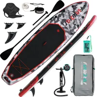 FunWater Stand up paddle Board, SUP Board Set, Stand up Paddle Board,SUP paddle Board,Handpumpe, Sitzplätze,330x84x15cm, bis150kg,rot