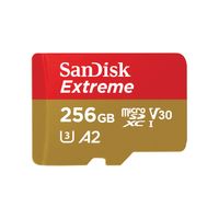 SanDisk microSDXC Extreme 256 GB Klasse 3 UHS-I V30 160 MB/s 90 MB/s