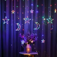 124 LED Schneeflocke Lichterkette Wasserdicht Lichtervorhang Weihnachten Dekoration, 8 Beleuchtungsmodi  Bunt