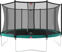 BERG Trampolin rund 380 cm grün mit Sicherheitsnetz Comfort Favorit Regular