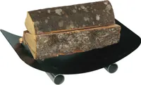 Holzkorb - Holzlege Lienbacher schwarz Edelstahl 46x10x30 cm