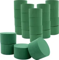 Květinová pěna zelená - cca 4x8x5 cm / 24 kusů - pro čerstvé květiny (kulaté)
