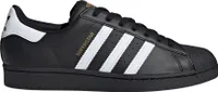 Adidas Superstar Schnürschuhe mit Shell Zehenkappe Herren Ledersneaker in Schwarz Weiß – 8 UK - 42 EU - 8.5 US / Black White