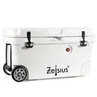Chladiaci box Zelsius biely 50 litrov s kolieskami | Chladiaci box pre kempovanie v aute