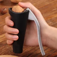 Nussknacker, Edelstahl Nussknacker Walnüsse, Nussknacker, Walnussknacker aus Metall, Haselnussknacker, schwarz,