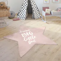Kinderteppich Teppich Kinderzimmer Spielmatte Babymatte Rutschfest Sterne Grösse 150 cm Stern-Form