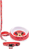 Minnie Mouse - Obojek pro psy NS7101 (M) (červená/bílá/černá)