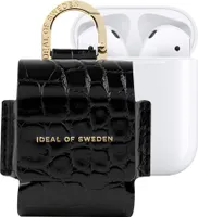 IDEAL OF SWEDEN, mini etui na słuchawki AirPods 1/2 model Flo z fakturą krokodyla, czarne