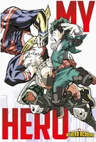 My Hero Academia - Decke, Fleece AG712 (170 cm x 130 cm) (Weiß/Rot/Grün)