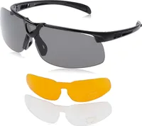 L.A. Sports Sportbrille PRO rahmenlos Sonnenbrille Wechselgläser UV-Schutz polarisierend