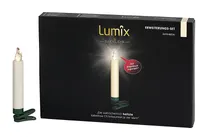 KRINNER Świeczka choinkowa bezprzewodowa Lumix Superlight 6-częściowa przedłużka kość słoniowa