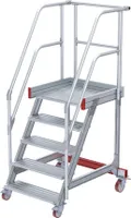 Euroline 513 Wartungsbühne 60° 800mm Stufenbreite 5 Stufen Alu gerieft