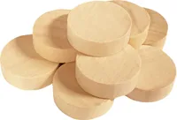 Set von 100 Holzscheiben (Durchmesser: 2,5 cm, Dicke: 8 mm, Schima)
