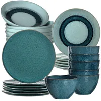 Leonardo Keramikgeschirr-Set Matera 24tlg. blau, 026059