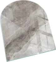 Muster aus Naturstein – Glasbodenplatte für – Kaminofen – Kaminplatte Glas – Schutzglas – Funkenschutzplatte –Glasbodenplatte Feuerfeste – Hitzeschutzplatte – Bodenschutz aus Glas – 80x70 cm
