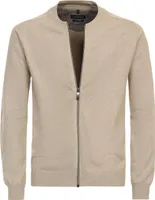 CASAMODA Herren Strickjacke Reißverschluss Regular-Fit Beige M
