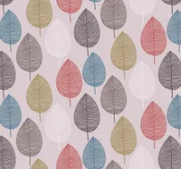 PVC Tischdecke BLÄTTER bunt blau grün grau Wachstuch - Breite & Länge wählbar - abwaschbar , Größe:130 x 130 cm