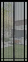 Sekey Fliegengitter Tür Magnetvorhang zum Insektenschutz (zuschneidbar in Höhe und Breite), Fliegengitter Balkontür Terrassentür Schwarz 110x210cm