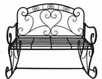 Garden Pleasure Schaukelbank Dares 504664 schwarz Metall 110,0 cm