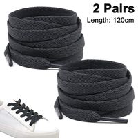 1 Paar 3,8 cm Breite Polyester Schuhbänder Spitze Schnürsenkel Shoestrings 