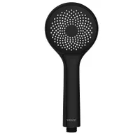 WENKO Duschkopf WATERSAVING Rund Ø9,5cm Schwarz Handbrause Wellness Regendusche