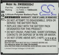 vhbw Akku kompatibel mit Angelcare AC417, AC510, AC517, AC310, AC315 Babyphone Babytalker (1800 mAh, 3,7 V, Li-Polymer)