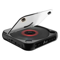 CD-Player, tragbares Design, Bluetooth-Verbindung, Schwarz
