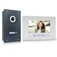 8 Familenhaus Video Türsprechanlage 7" Monitor mit Touchscreen 170° Fischauge