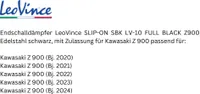 LeoVince SLIP-ON ze stali nierdzewnej SBK LV-10 czarny do KAWASAKI Z 900