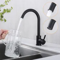 Homelody Wasserhahn Küche,Hochdruck Küchenarmatur,Edelstahl Spültischarmatur 360° Schwenkbare,Mischbatterie Armatur,Schwarz Küchenarmaturen Kitchen