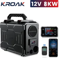 8KW Dieselheizung, 12V bluetooth Diesel Luftheizung, LCD Dieselheizung mit Fernbedienung Ohne EU-Adapter für LKW, Wohnmobil Von KROAK ( All-in-One)