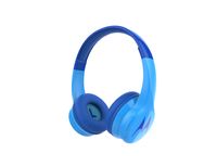 Motorola Squads 300, Wireless-Kopfhörer für Kinder, Über-Ohr-Headset, Lautstärkenbegrenzer, Bluetooth, Anti-Allergie-Kissen (BPA-frei), Gehörschutz, Musik-Sharing-Funktion, Blau