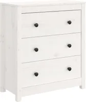vidaXL Příborník bílý 70x35x80 cm Borovicový masiv