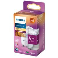 Philips LED WarmGlow Lampe ersetzt 50W, GU10 Reflktor PAR16, warmweiß, 345 Lumen, dimmbar, 1er Pack