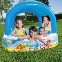 Bestway Spielbecken mit Vordach Blau 140 x 140 x 114 cm 52192