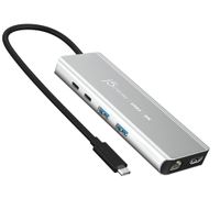 J5create USB4 8K Multi-Port Hub Dockingstation 1x8K HDMI/2xUSB3.2/2xUSB-C/RJ45 2,5G Silber JCD403-N