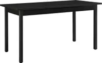 [en.casa]® Esstisch schwarz 140 x 60 cm