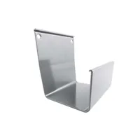 Renoplast® RK54 Aluminium Dachrinnenverbinder, 8 cm Grau, Dachrinnen Regenrinne Dachentwässerung Blechkantprofile, Gartenhaus Carport