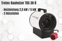 Trotec Bauheizer TDS 30 R, Heizleistung 2,5 kW / 5 kW