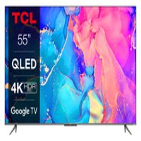 TCL Televizorius TV Set|TCL|55"|4K/Smart|3840x2160|Wireless LAN|Bluetooth|Google TV|Sidabrinis|55C635 -  Schwarz - Neu