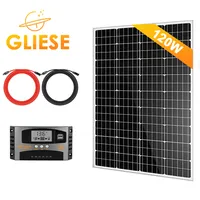 Kompletní sada 120W solárního systému Sada solárních panelů pro obytné automobily pro kempování
