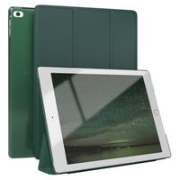 EAZY CASE Smartcase Tablet Hülle kompatibel mit Apple iPad 5 / 6 (2017/2018) / Air 1 / Air 2 mit Standfunktion, Schutzhülle, Tablet Hülle, Tablet Klapphülle aus Kunstleder, Nacht Grün