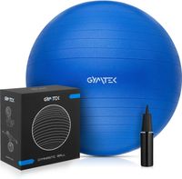 Gymtek® Gymnastikball inkl. Pumpe - 65 cm - Pilatesball, Trainingsball, Fitnessball, Sitzball für Fitness, Pilates, Home Gym, Workout, Physiotherapie